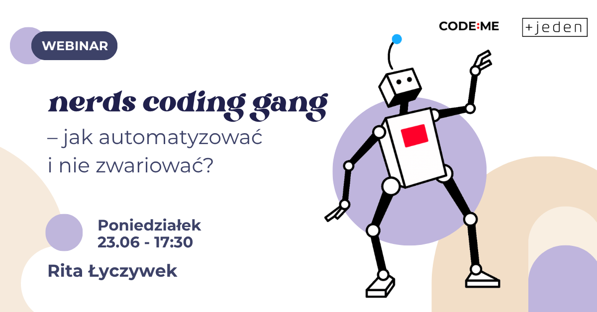 kolorowa plansza z ludzikiem przypominającym robota z informacjami o szkoleniu