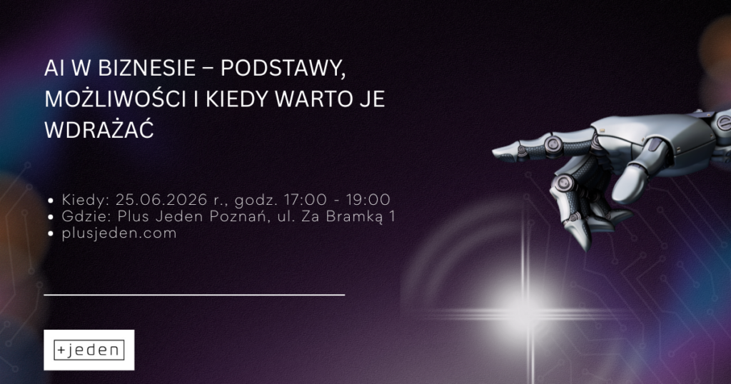 ciemna plansza z informacjami o szkoleniu, widoczna jest ręka robota oraz rozbłysk gwiazdy