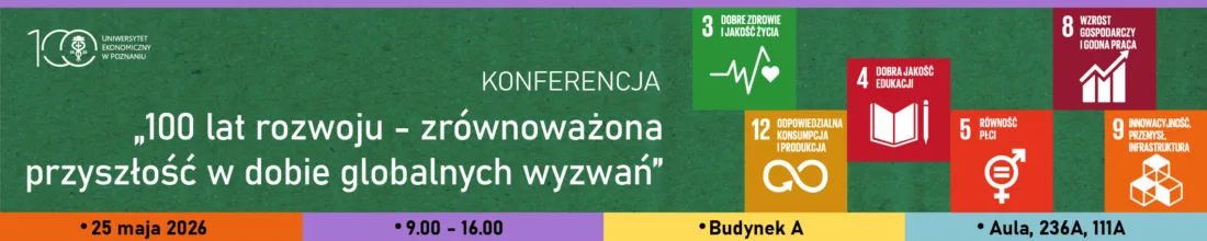 kolorowa plansza z tytułem konferencji