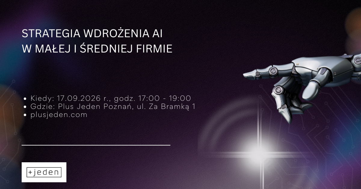 plansza z ręką robota i informacjami dotyczącymi terminu szkolenia
