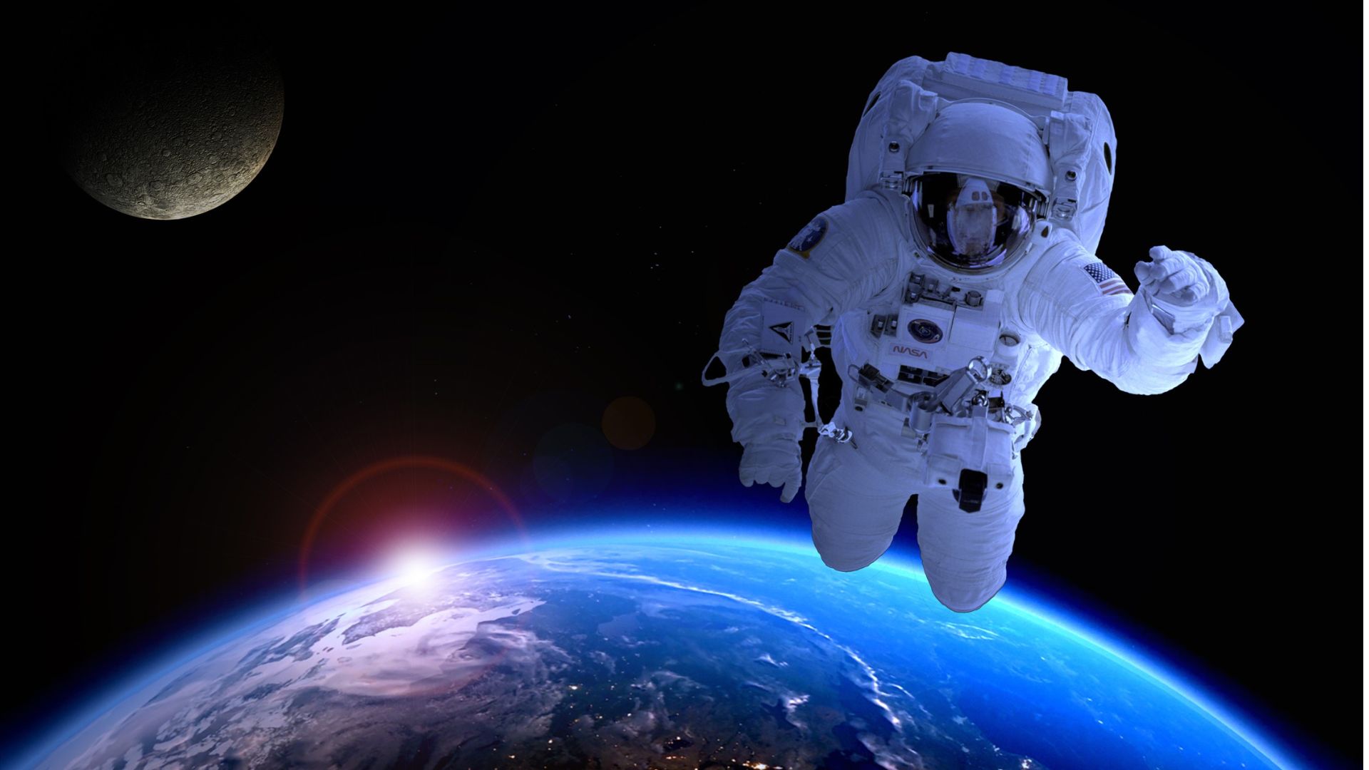 astronauta w kosmosie